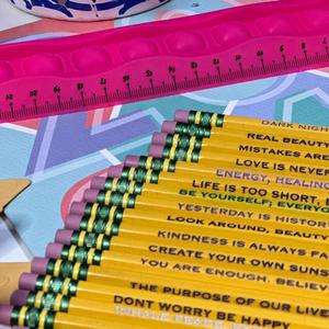 10 Motivational Engraved Pencils