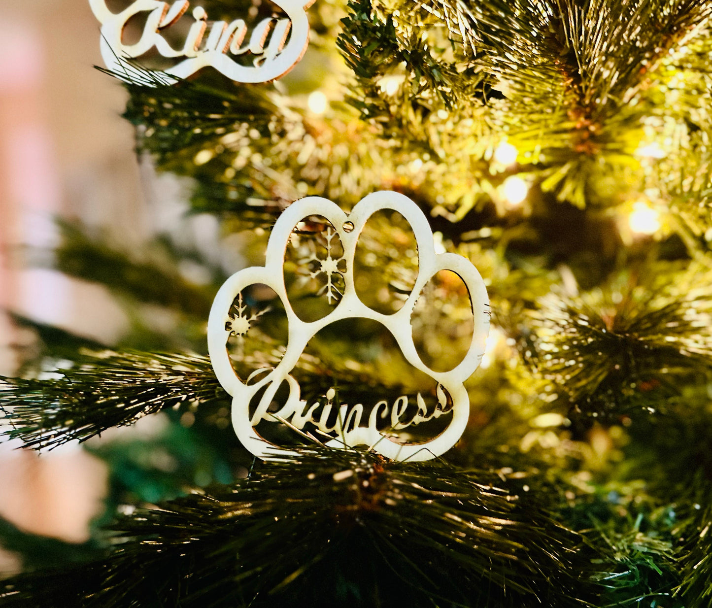 Personalized Dog Paw Ornament | Custom Pet Christmas Ornament | Pet Lovers 2023 Ornament