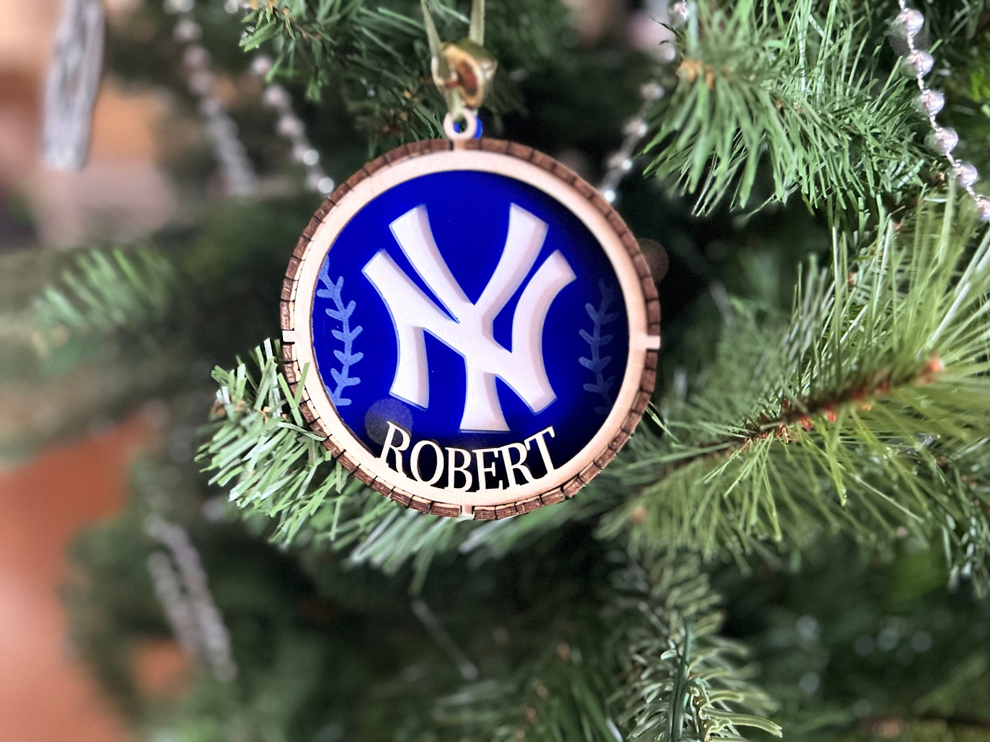 Personalized NY Sports Team Multilayer Ornament Digital Laser Cut Files - Glowforge Tested