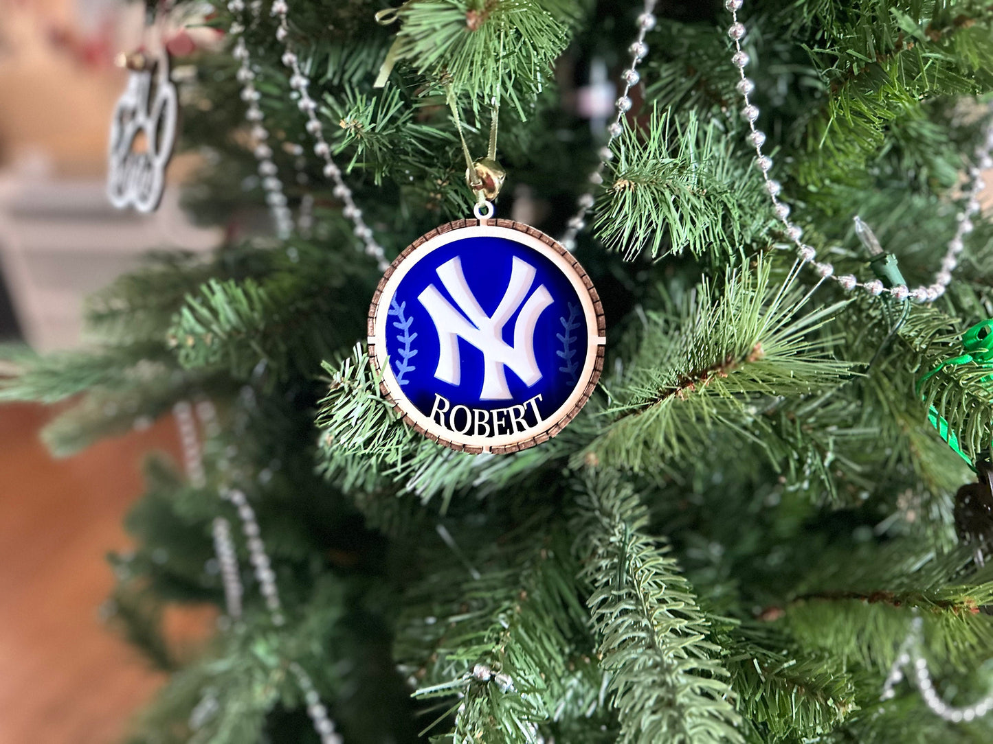 Personalized NY Sports Team Multilayer Ornament Digital Laser Cut Files - Glowforge Tested