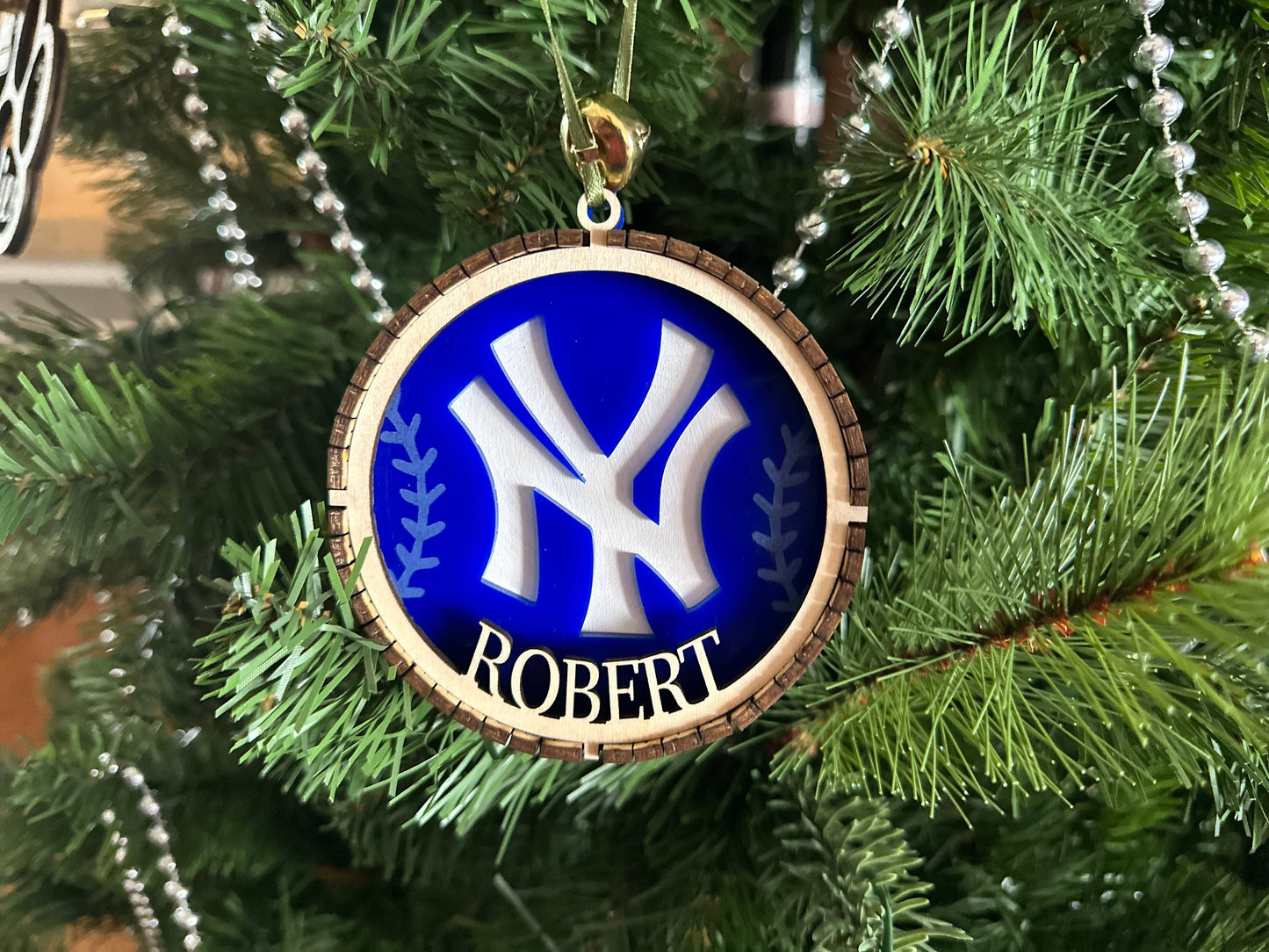 Personalized NY Sports Team Multilayer Ornament Digital Laser Cut Files - Glowforge Tested