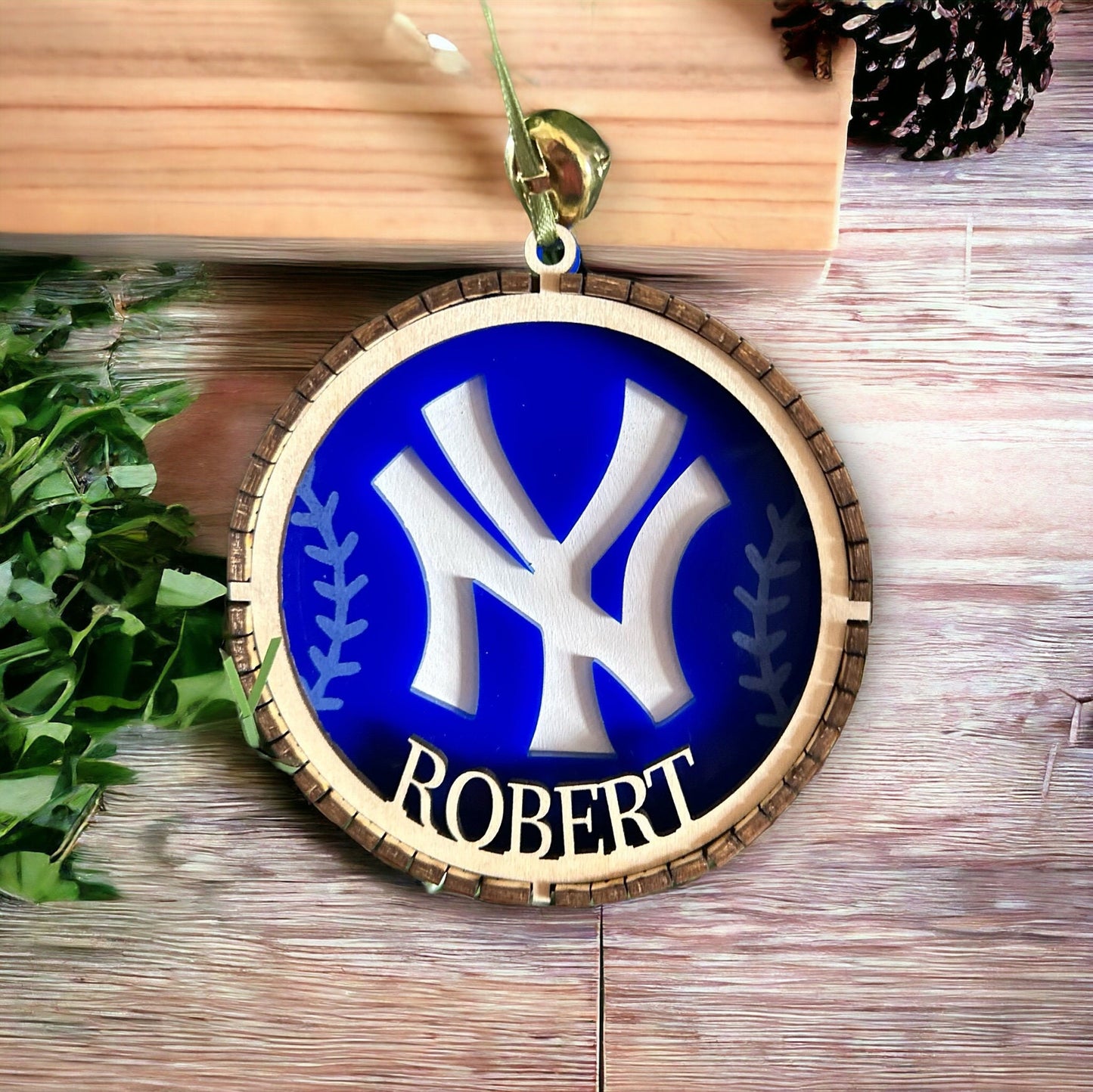 Personalized NY Sports Team Multilayer Ornament Digital Laser Cut Files - Glowforge Tested