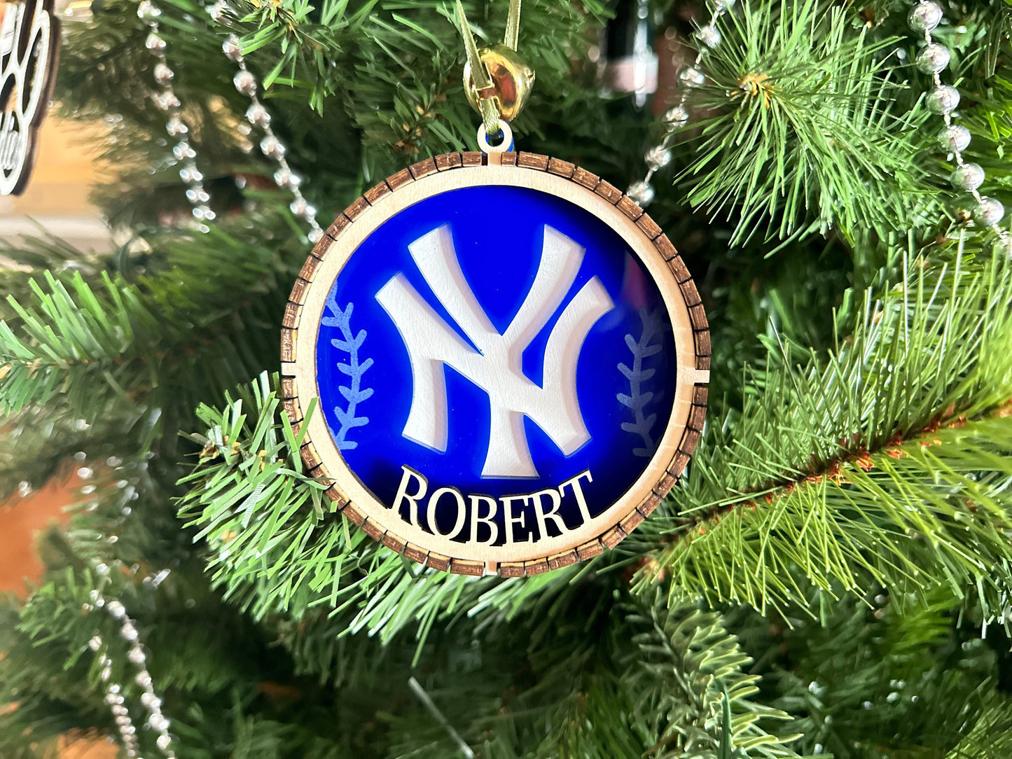 Personalized NY Sports Team Multilayer Ornament Digital Laser Cut Files - Glowforge Tested